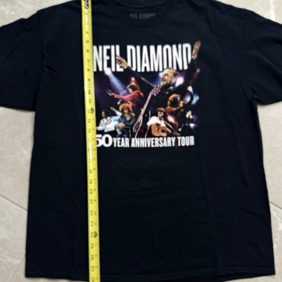 Neil Diamond 50th Anniversary Tour Concert T-Shirt L XL Black 2017 Graphic Crew - Picture 9 of 10